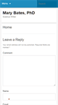 Mobile Screenshot of marybatessciencewriter.com